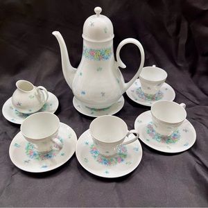 13 PCs ROSENTHAL GERMANY ROMANCE GARLAND Coffee Tea Set‎ Pot Creamer Cup Saucers